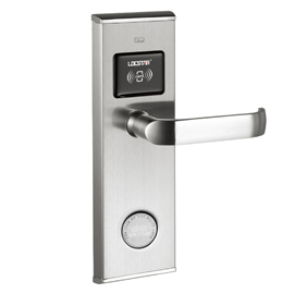 酒店智能刷卡门锁不锈钢面板加合金钢内衬板的复合结构、独特隐蔽是钥匙孔LS-8002-RF