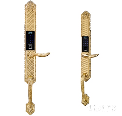 施肯洛克唯系列指纹锁/密码锁、滑盖、24K金、锌合金面板S-1588K24K