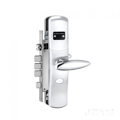 指纹锁密码锁滑盖不锈钢材质银色LK-A8
