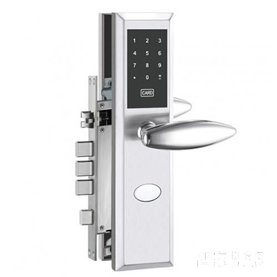 指纹锁密码锁直板银色不锈钢材质LK-A6