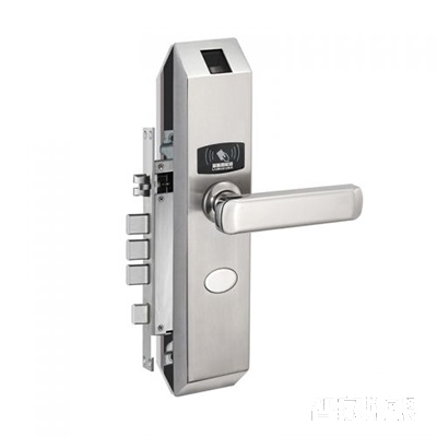 指纹锁刷卡锁直板银色不锈钢材质LK-A5