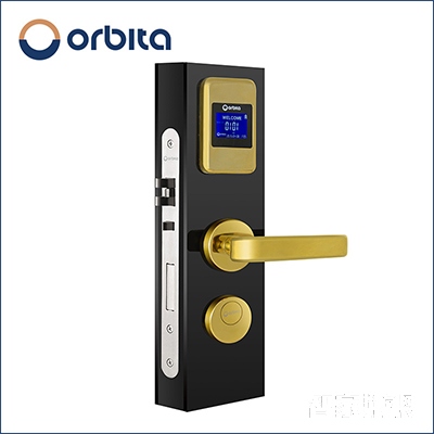 orbita欧比特智能锁分体液晶智能门锁304不锈钢防潮防水直板