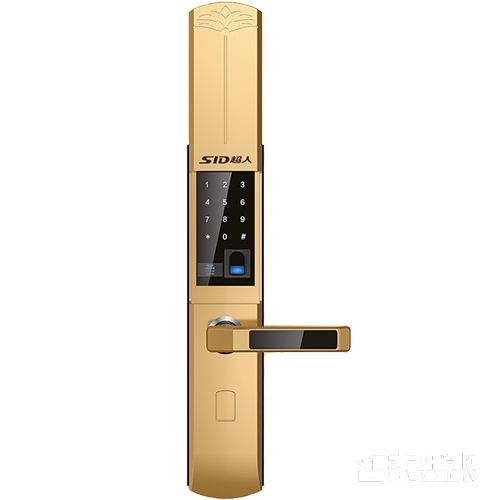 SID超人智能锁入户门指纹锁密码锁滑盖黄金色SID-H8235