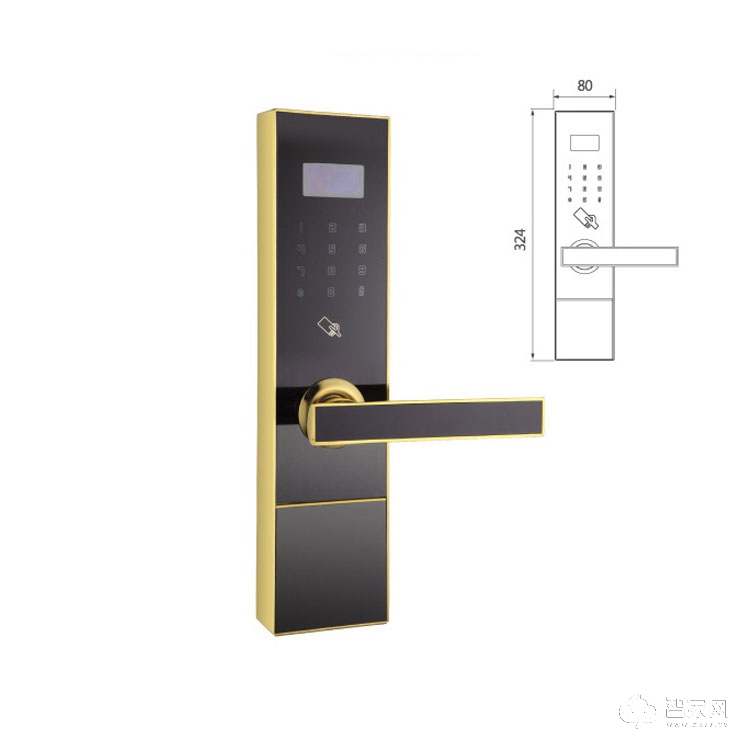 不锈钢指纹密码锁 酒店智能门锁MS327