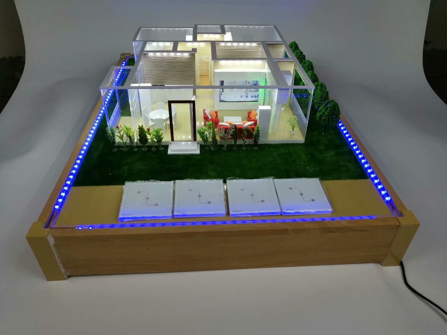 智能家居演示模型别墅模型户型沙盘移动展示箱