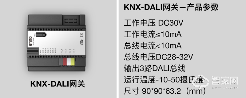 意诺KNX-DALI网关 输出3路DALI总线
