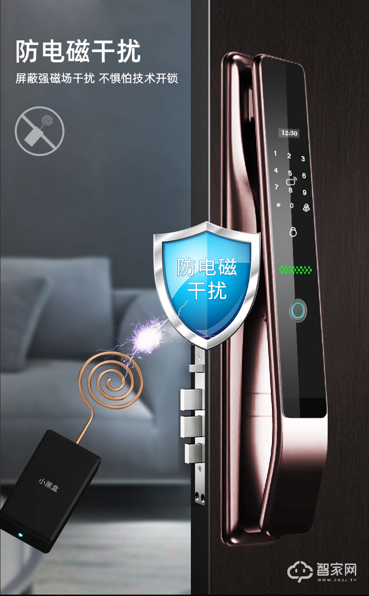 德简全自动智能锁 家用防盗门智能锁电子门锁